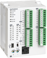 [DVP-SX] CPU, 16K ST, 24VDC, 2AI,2AO,8DI,6DO(PNP)